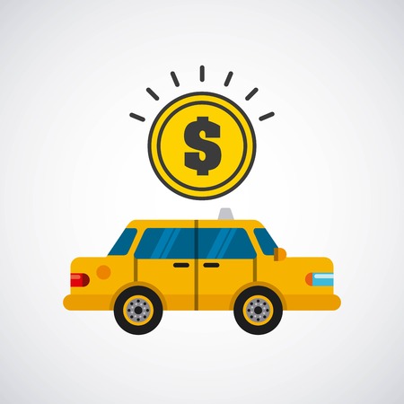 taxi service public icon vector illustration designのイラスト素材