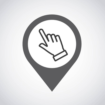 pointer pin location with hand vector illustration designのイラスト素材