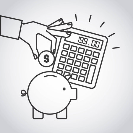 business person with economy icon vector illustrationのイラスト素材