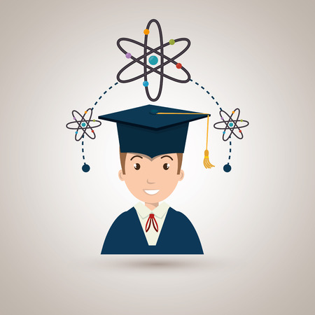 student man graduation education vector illustration eps 10のイラスト素材