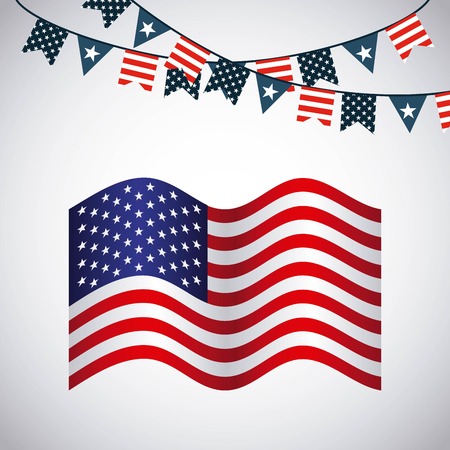 united states of america emblem vector illustration designのイラスト素材