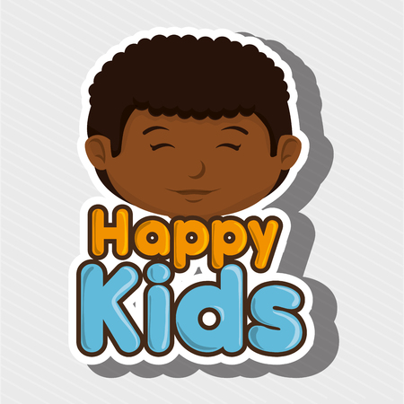 cartoon boy happy kids smile vector illustration eps 10のイラスト素材