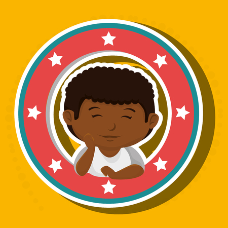 icon cartoon child boy happy vector illustration eps 10のイラスト素材