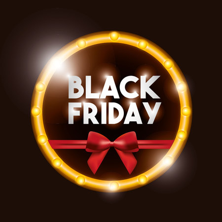 black friday sale poster vector illustration designのイラスト素材