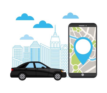 transport service app technology icon vector illustration designのイラスト素材