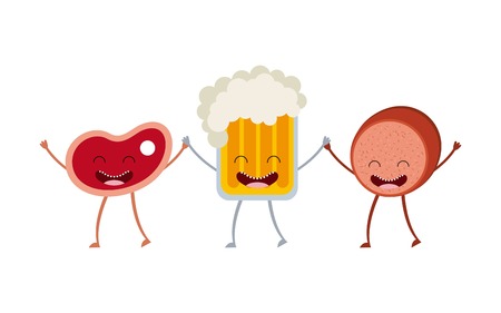food character menu icons vector illustration designのイラスト素材