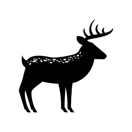 merry christmas reindeer decoration card vector illustration designのイラスト素材
