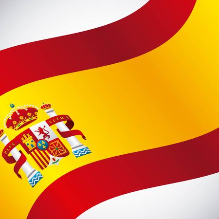 flag classic icon of Spanish culture vector illustration designのイラスト素材