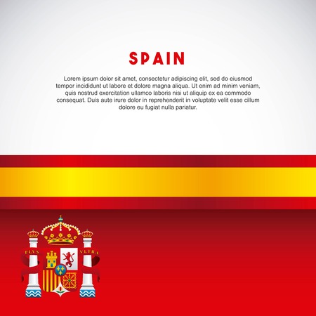flag classic icon of Spanish culture vector illustration designのイラスト素材