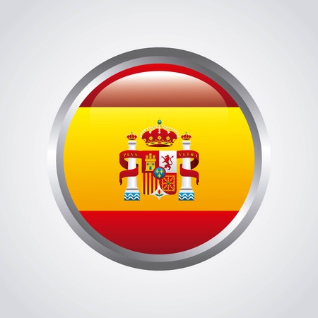 flag classic icon of Spanish culture vector illustration designのイラスト素材