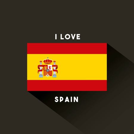 flag classic icon of Spanish culture vector illustration designのイラスト素材