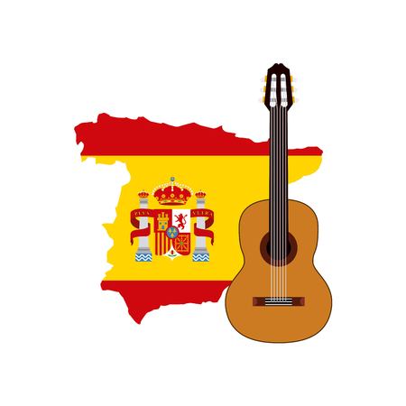 map classic icon of Spanish culture vector illustration designのイラスト素材