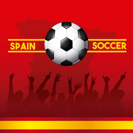 spain soccer classic icons of Spanish culture vector illustration designのイラスト素材