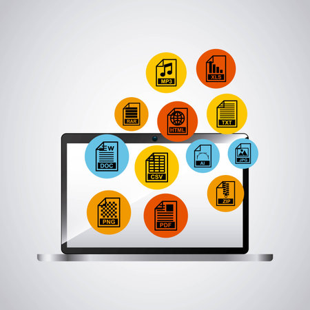 laptop computer technology icon vector illustration designのイラスト素材