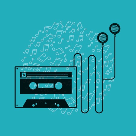 mobile music commerce online vector illustration designのイラスト素材