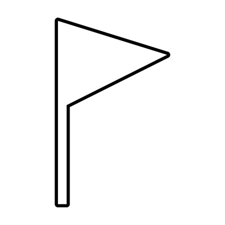 hole golf sport with flag icon vector illustration designのイラスト素材