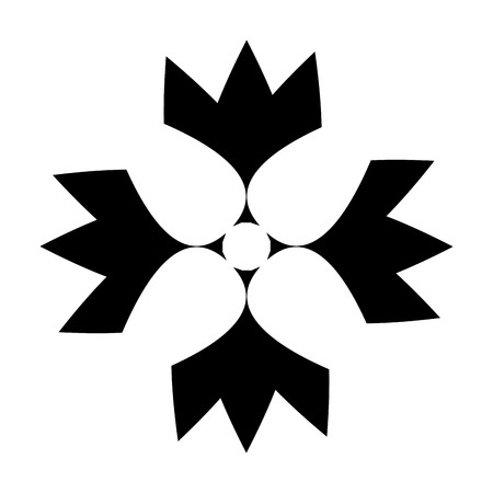 beautiful flower cute monochrome icon vector illustration designのイラスト素材