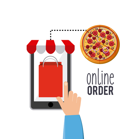 restaurant menu online order vector illustration designのイラスト素材