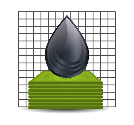 black drop oil and petroleum price design. vector illustrationのイラスト素材