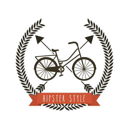 bicycle retro hipster style vector illustration designのイラスト素材
