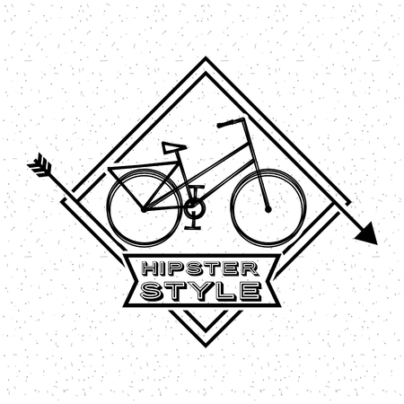 bicycle retro hipster style vector illustration designのイラスト素材
