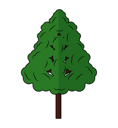 tree plant forest isolated icon vector illustration designのイラスト素材