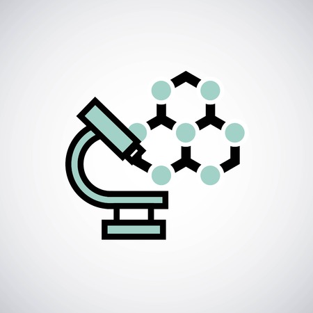 biology and science education line icon vector illustration designのイラスト素材