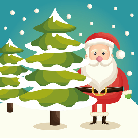 santa claus christmas character vector illustration designのイラスト素材