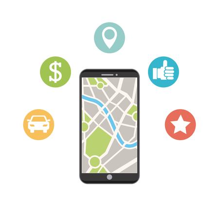 transport service app technology icon vector illustration designのイラスト素材