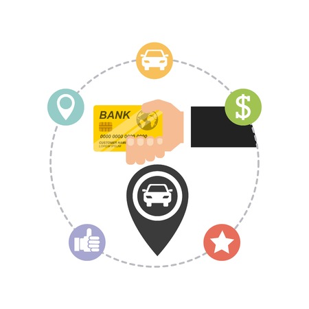 transport service app technology icon vector illustration designのイラスト素材
