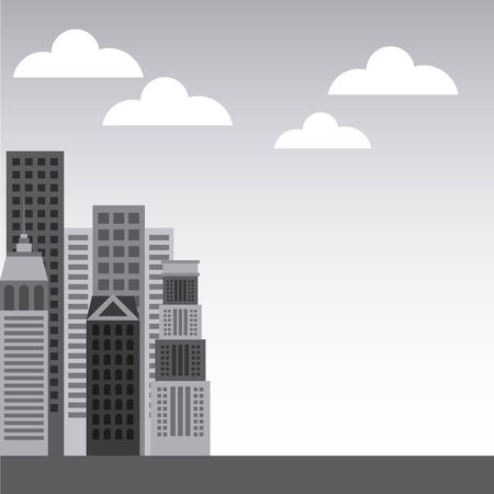 buildings cityscape skyline icon vector illustration designのイラスト素材