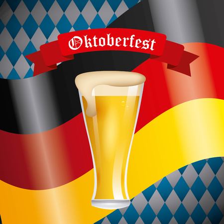 welcome oktoberfest beer festival vector illustration designのイラスト素材