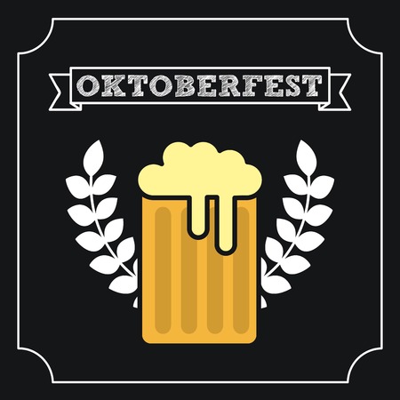 welcome oktoberfest beer festival vector illustration designのイラスト素材
