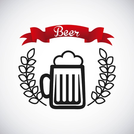 ice cold beer emblem vector illustration designのイラスト素材