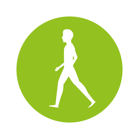 human silhouette ecology symbol vector illustration designのイラスト素材