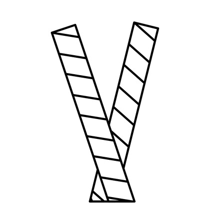 sweet wafers straws icon vector illustration designのイラスト素材