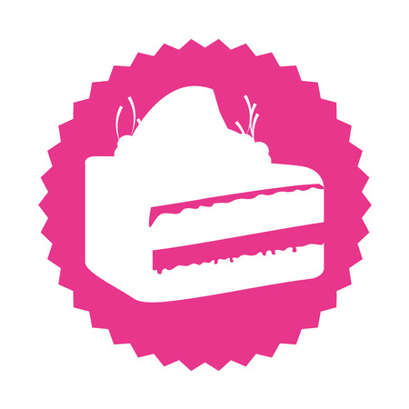 delicious cake portion sweet icon vector illustration designのイラスト素材