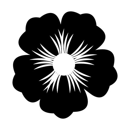 flower plant decoration isolated icon vector illustration designのイラスト素材