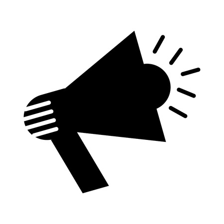 megaphone flat line icon vector illustration designのイラスト素材