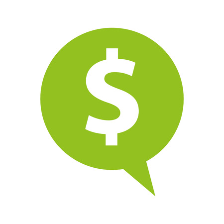speech bubble with money symbol vector illustration designのイラスト素材
