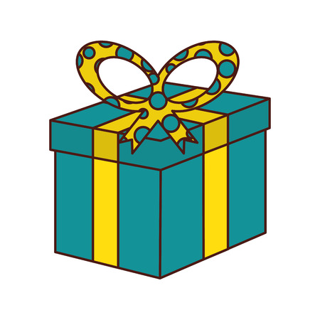 giftbox birthday present isolated icon vector illustration designのイラスト素材