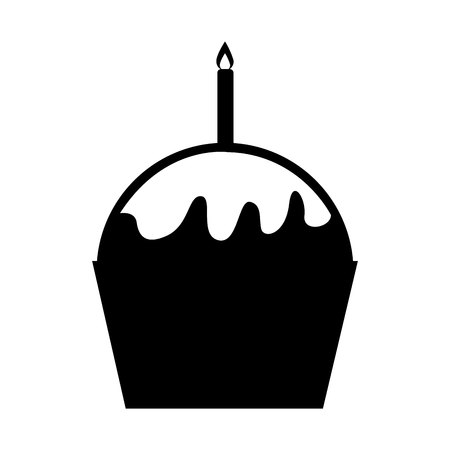 delicious cupcake celebration isolated icon vector illustration designのイラスト素材