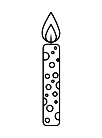 candle flame birthday isolated icon vector illustration designのイラスト素材
