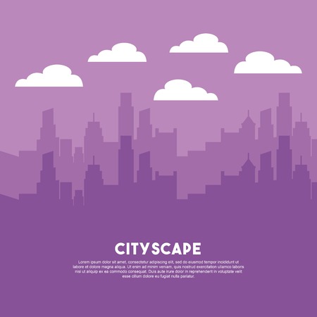 cityscape buildings skyline icon vector illustration designのイラスト素材