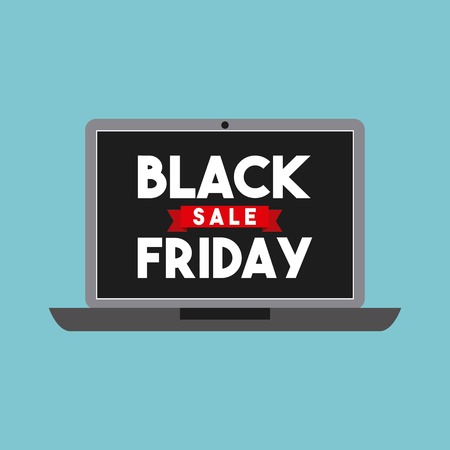 black friday sale commerce vector illustration designのイラスト素材