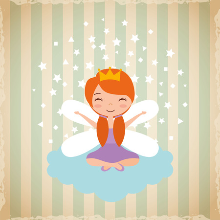 cute little fairy character vector illustration designのイラスト素材