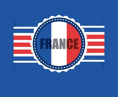 france emblem with french flag colors vector illustration designのイラスト素材