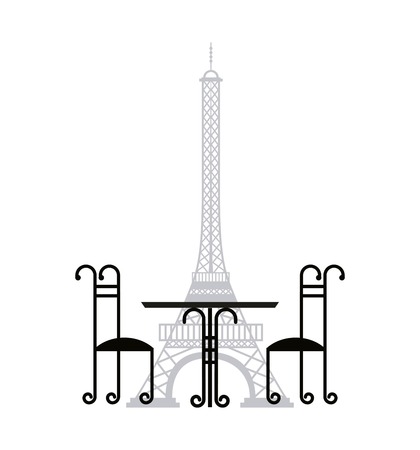 tower eiffel french culture vector illustration designのイラスト素材