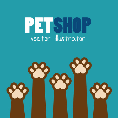 symbol pet shop paw print brown icon vector illustrationのイラスト素材