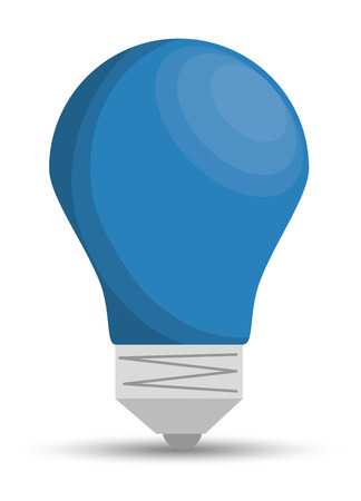 blue bulb idea education online vector illustrationのイラスト素材